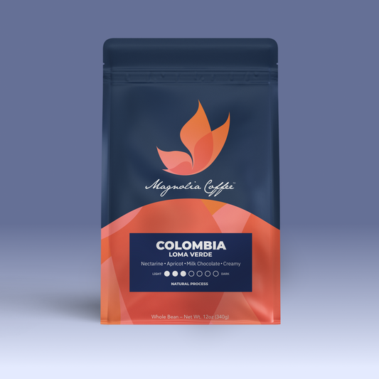 Colombia Loma Verde coffee bag from Magnolia Coffee Co.