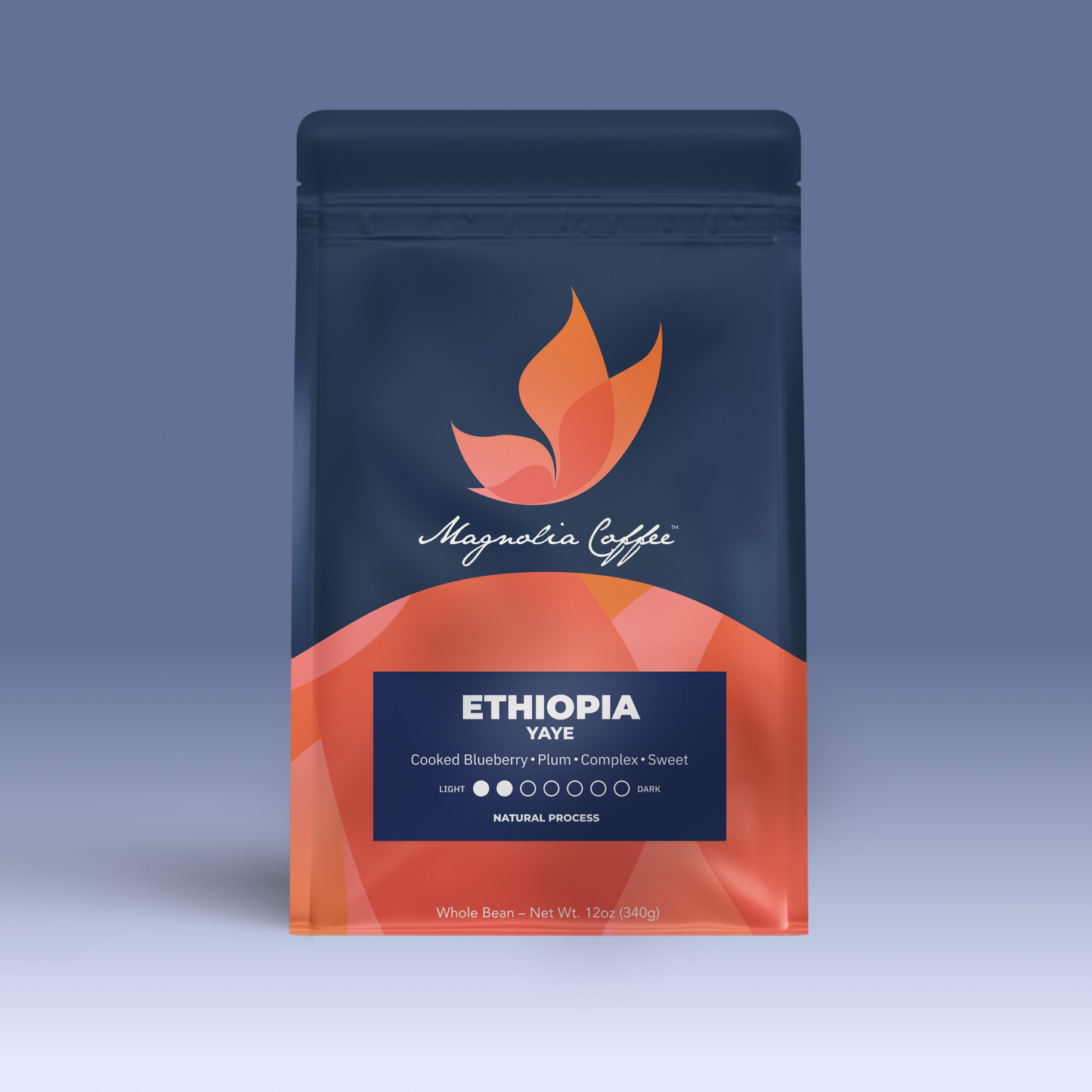 Ethiopia Sidama Yaye natural coffee bag from Magnolia Coffee Co.