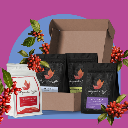 4 Pack Medium Roast HOLIDAY Coffee Box - SPECIAL PRICE & FREE SHIPPING