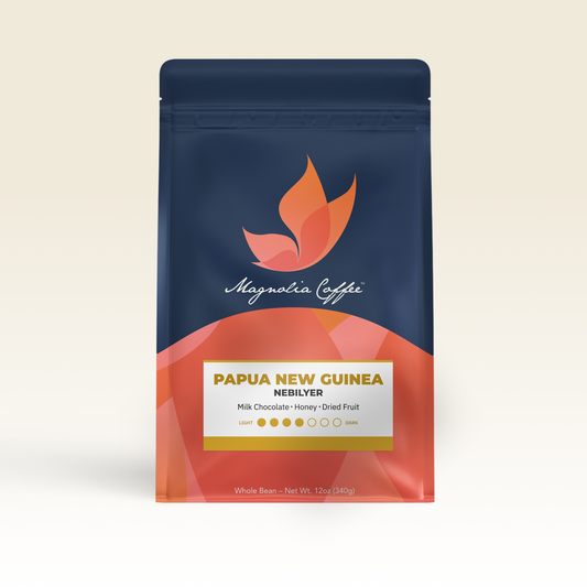 Papua New Guinea Nebilyer coffee bag from Magnolia Coffee Co.